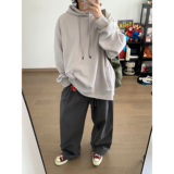 春秋新款韩版宽松慵懒风纯色连帽卫衣w5111p85，男装卫衣，电商A138B