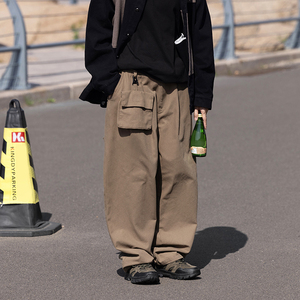 2023秋季潮牌新款休闲长裤男宽松直筒K7321P78控108 棉图片