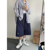 2023夏季宽松直筒七分裤阔腿裤男女工装短裤k7182p58，男装休闲裤，电商A138B