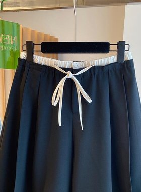 KARA批发丨欧货 韩国黑色西装短裤女宽松休闲a字版漂亮中裤五分裤