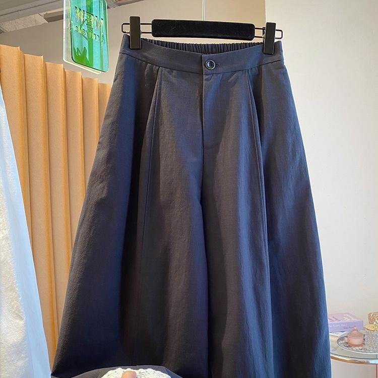 高级感蕾丝花边休闲阔腿裤女2026新款宽松显瘦百搭超好看九分裤春