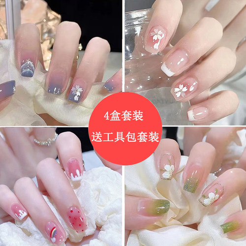 套装穿戴甲新款显白学生美甲片