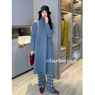 1088 全羊毛高领加厚毛织连衣裙 纤依百秀 龙