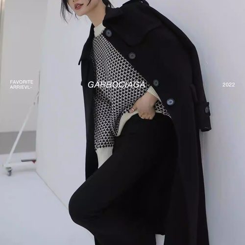 纤依百秀【龍】100羊毛双面呢大衣 0087