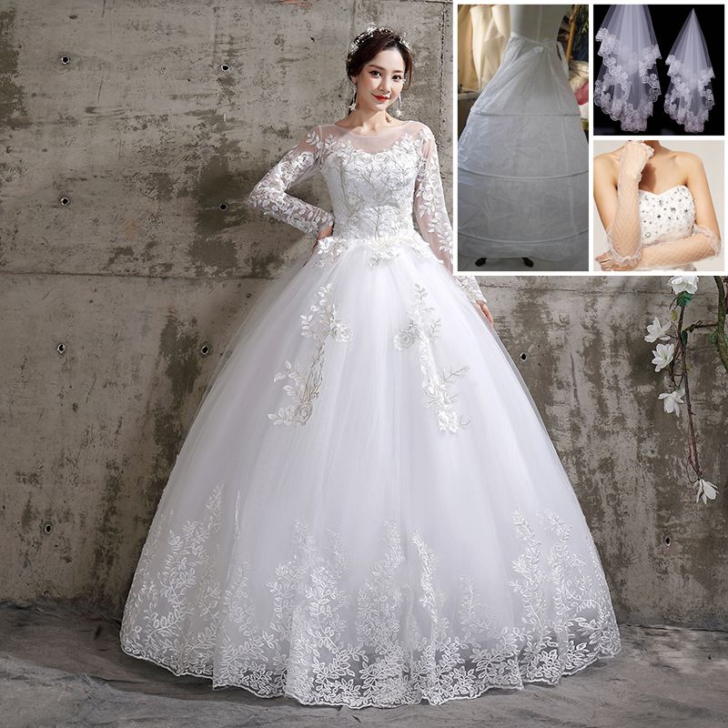  White 112 Qi Di wedding dress and 3 sets+S   + $3.15 