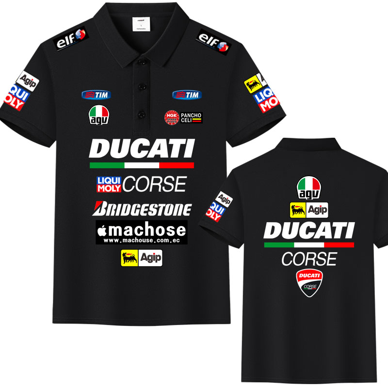 DUCATI杜卡迪科西嘉摩托机车服冰丝棉polo衫男4S店员工装短袖T恤图片