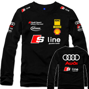 奥迪AUDI Infineon Team Joest乔斯特车队衣服赛车男纯棉长袖t恤
