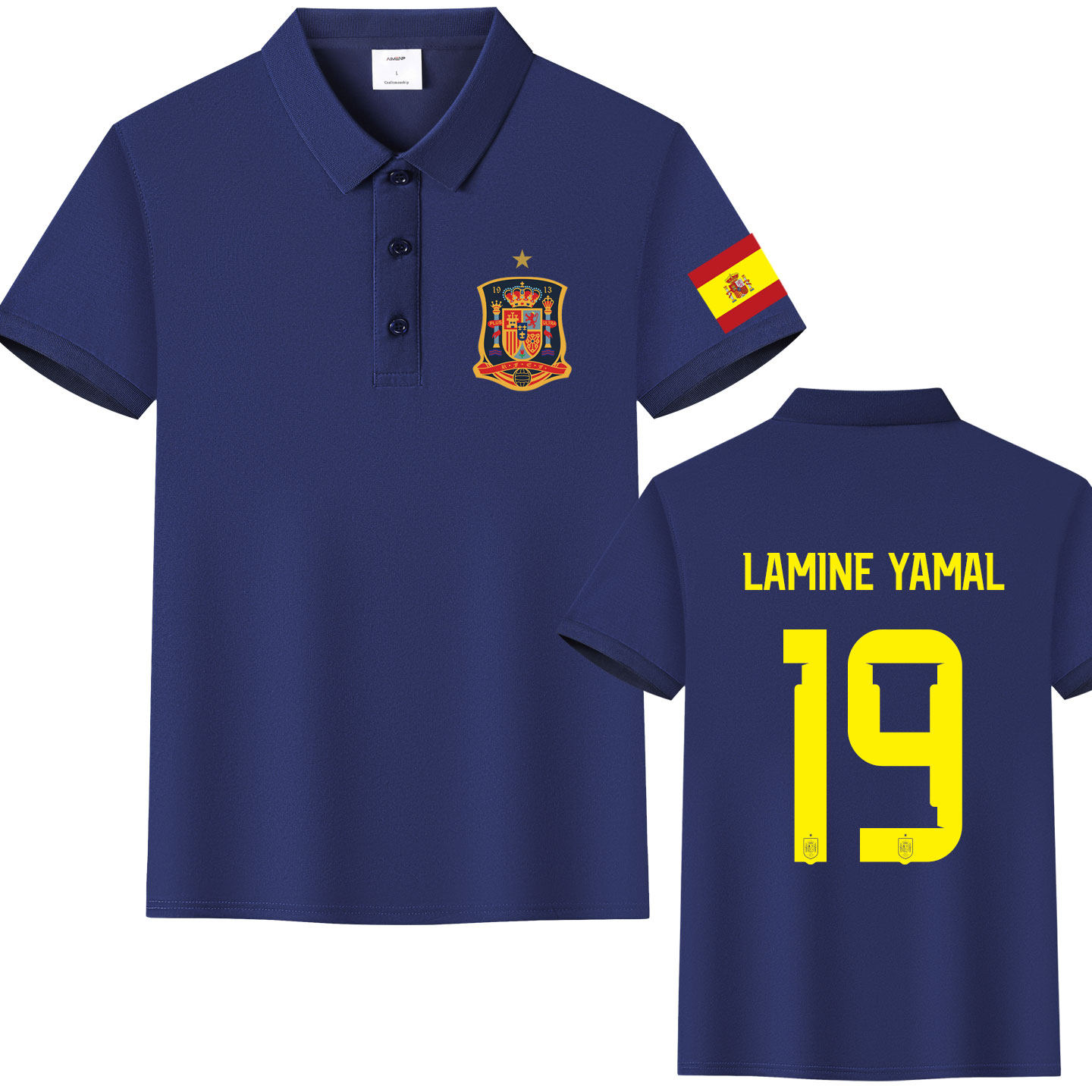 亚马尔19号队服2026世界杯西班牙国家队服冰丝棉POLO衫T恤短袖衫