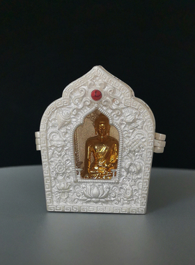 纯银随身佛黄铜平安男女嘎乌盒