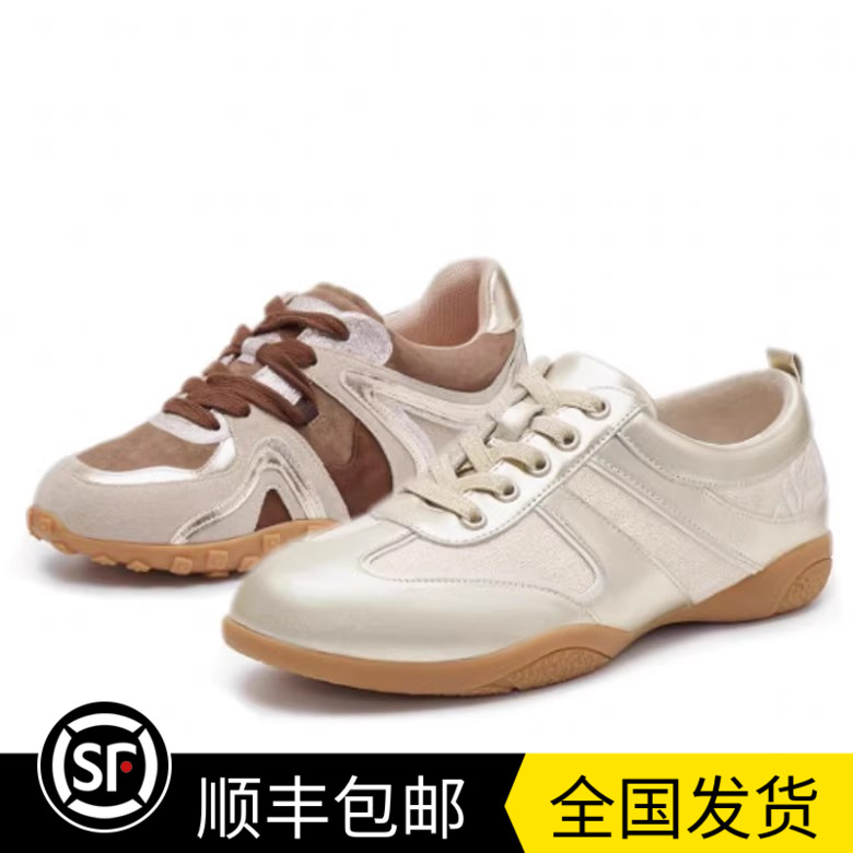 商场同款2025春款内增高运动休闲鞋复古德训女单鞋YVN27 YEC06AM5