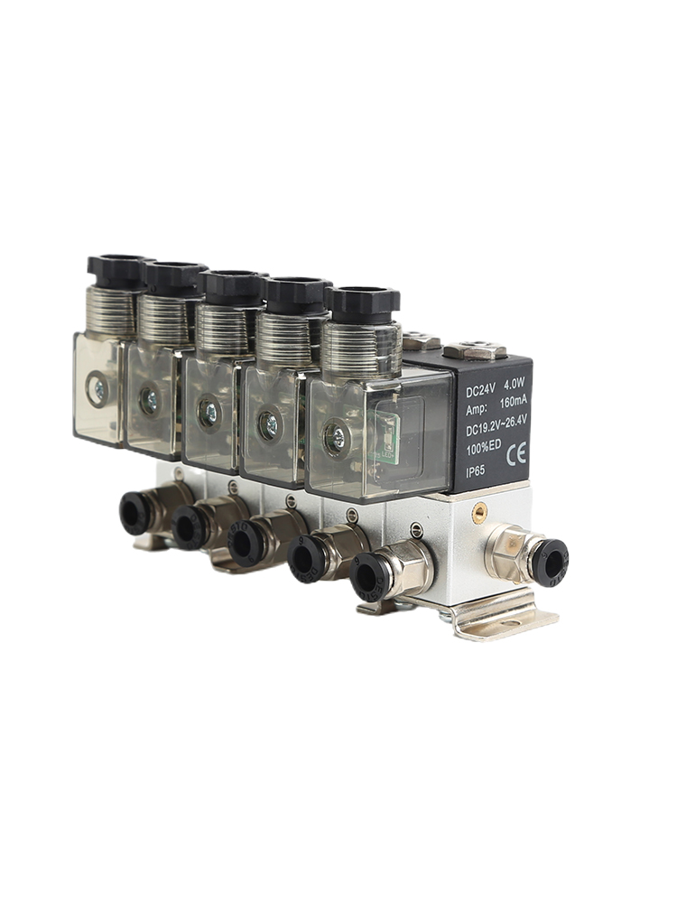 3V1-06直动式二位三通电磁气阀组合 正压 真空吸盘控制阀组 DC24V