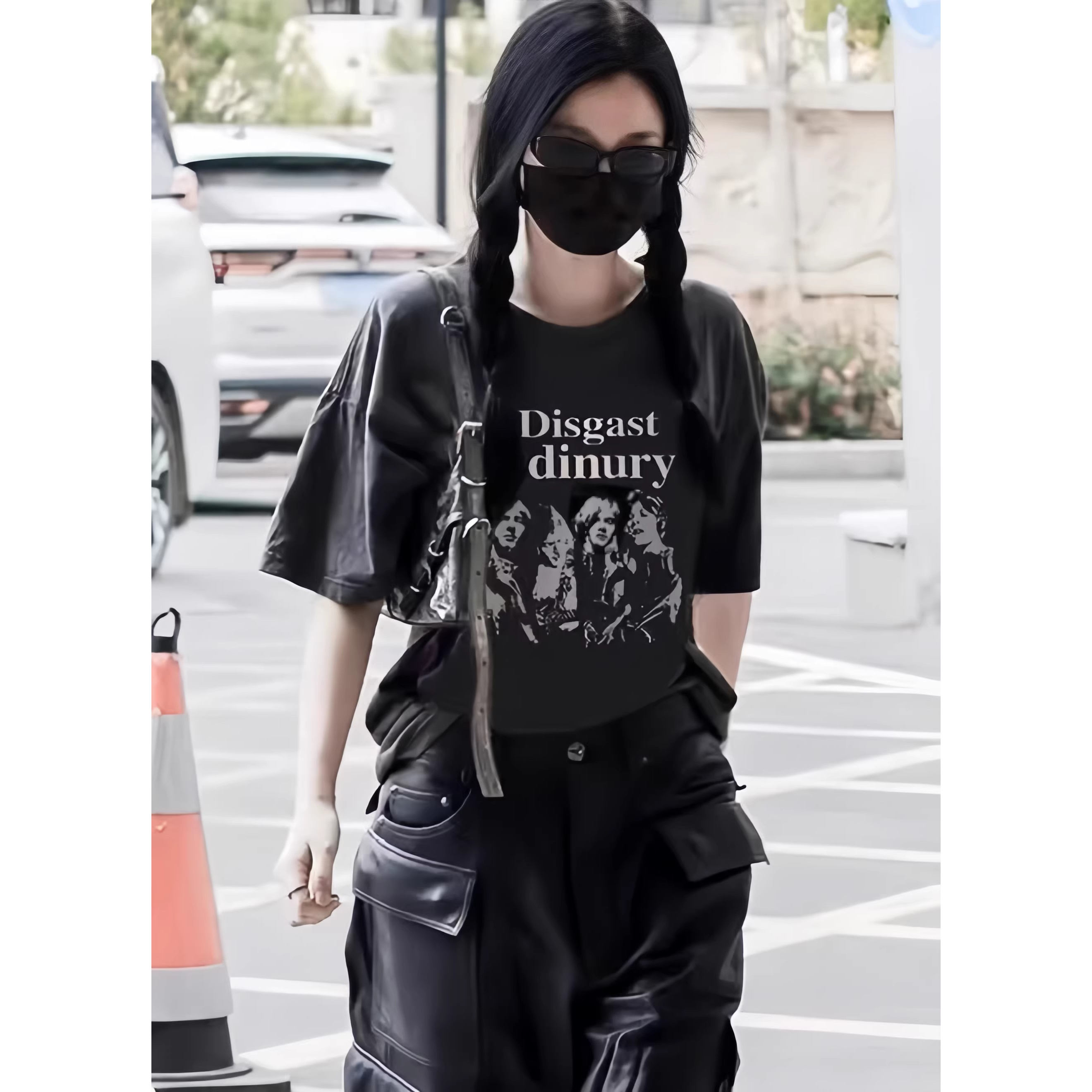 虞书欣同款美式宽松短袖T恤图片