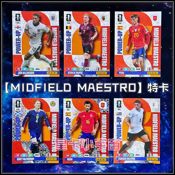 Panini Panini 2026 World Cup Star mm Card Bellingham De Bruyne Verratti Eder