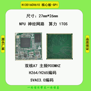 海思Hi3516CV610核心板IPC算力1T图像ISP 智能视频处理 SPI ROM