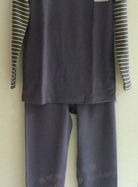 正品久岁伴 男童青少年中厚莫代尔舒绒亲子保暖套装31480