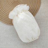 套2025新款 女米白色羽绒服防污护袖 蕾丝短款 秋冬袖 耐脏办公室套袖