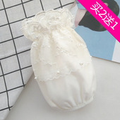 套女短款 白色秋冬蕾丝防污护袖 韩版 袖 学生羽绒服工作成人办公套袖