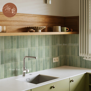 长条艺术手工砖亚光彩色厨房全瓷砖卫生间墙砖洗手间厕所浴室地砖