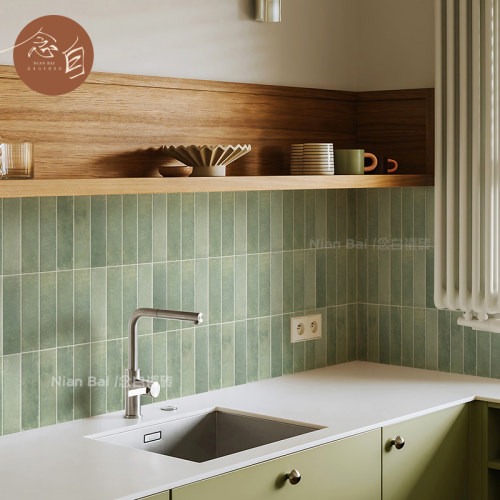 颜色很多长条手工砖亚光厨房瓷砖