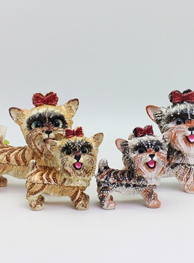 新款珐琅彩手工彩绘镶钻装饰品