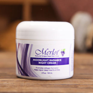 Merlot葡萄籽保湿 正品 抗皱晚霜面霜60ml 包邮 美国