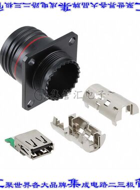 USBFTV22ZN 连接器接插件CONN RCP USB2.0 TYPEA 4P PNL MNT