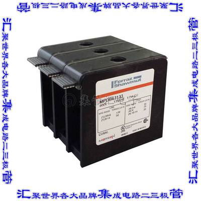 MPDB63133 连接器接插件PWR DIS BLK AL MINI 175A 3P 4