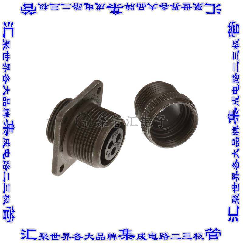 MS3100A14S-1S 连接器接插件CONN RCPT FMALE 3P SILV SLDR CUP