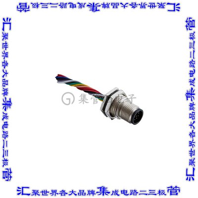 M12A-12PMMS-SF8B15 连接器接插件CONN PLUG ML 12P WIR LEAD 0.4