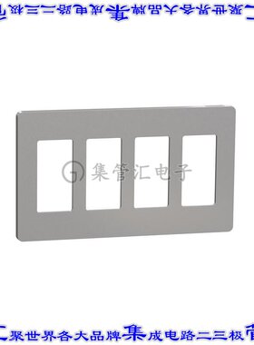 SQWP141004GY 连接器接插件4 GANG SCREWLESS MATTE WALL PLAT