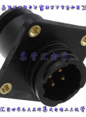 207825-9 4 针位圆形连接器 插座，公形引脚 焊接