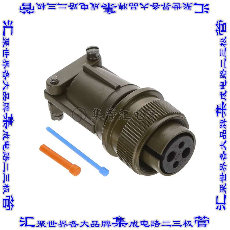 MS3106E16-9S 连接器接插件CONN PLUG FMALE 4P SILV SLDR CUP