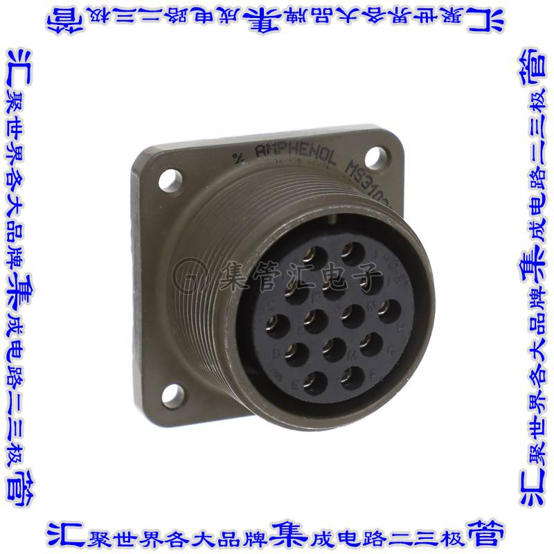 MS3102R20-27S 连接器接插件CONN RCPT FMALE 14P SOLDER CUP