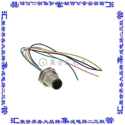 M12A-06PMMS-SF8C15 连接器接插件CONN PLUG MALE 6P WIR LEAD 0.