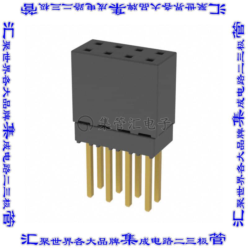 ESQ-104-13-G-D 连接器接插件CONN SOCKET 8POS 0.1 GOLD PCB