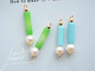 DIY耳饰饰品配件 SZ294 淡水珍珠吊坠 天然石 1枚 中国风