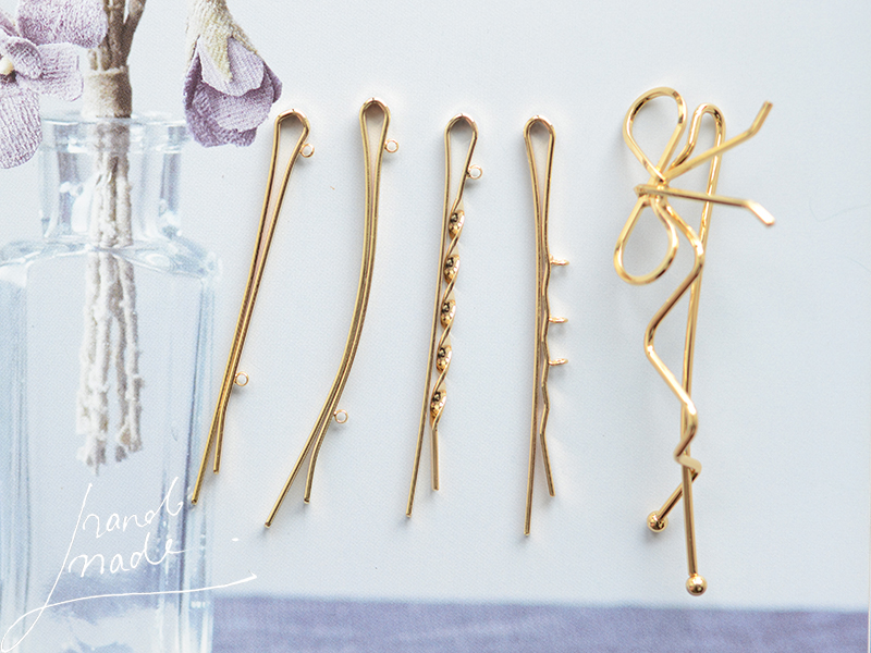 diy手工饰品镀金发夹