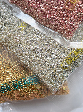 ZZ84 国产古董米珠金属色金银隔珠2mm DIY串珠手工散珠配件 1克