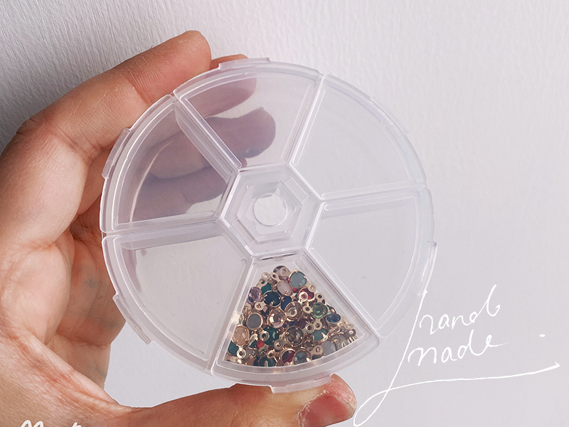 ln176格小圆盒透明塑料收纳盒