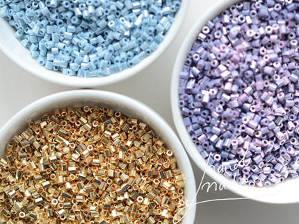 ZZ68 切角管珠 11/0 2mm日本米珠 DIY串珠饰品配件 5克1盒