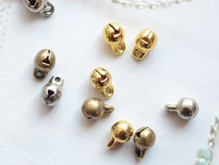 DIY娃衣手工配件 BJD辅料 4颗 迷你5mm金属小铃铛 LF47