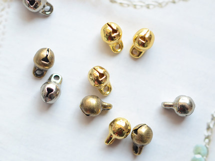 LF47 迷你5mm金属小铃铛 BJD辅料 DIY娃衣手工配件 4颗