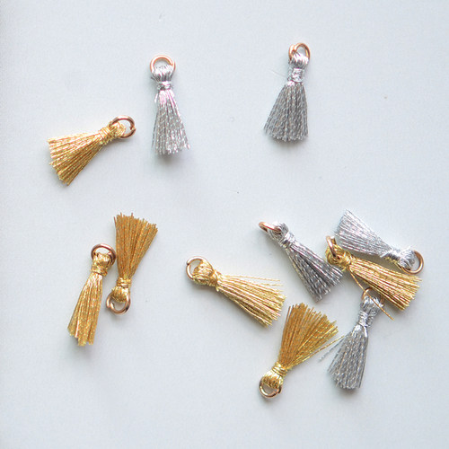 diy金丝银色迷你手工小流苏