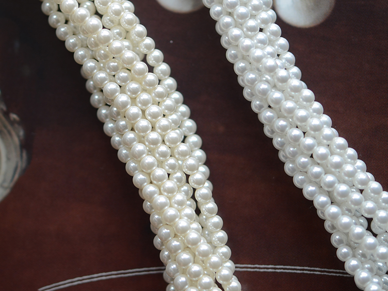 整条更实惠玻璃珍珠项链