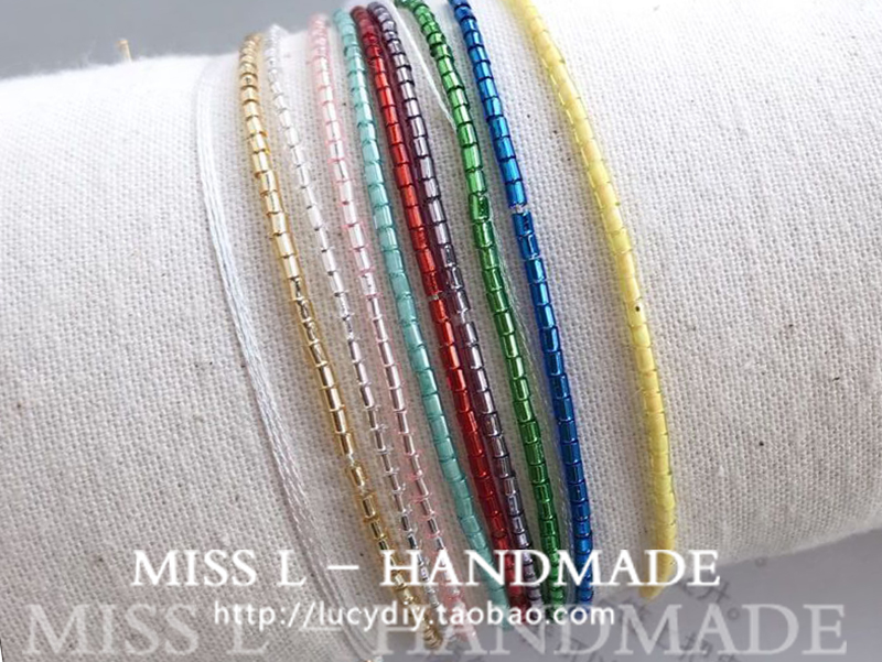 ZZ31 日本原装 1.7mm灌银管珠 DIY串珠饰品配件 保色好 1克