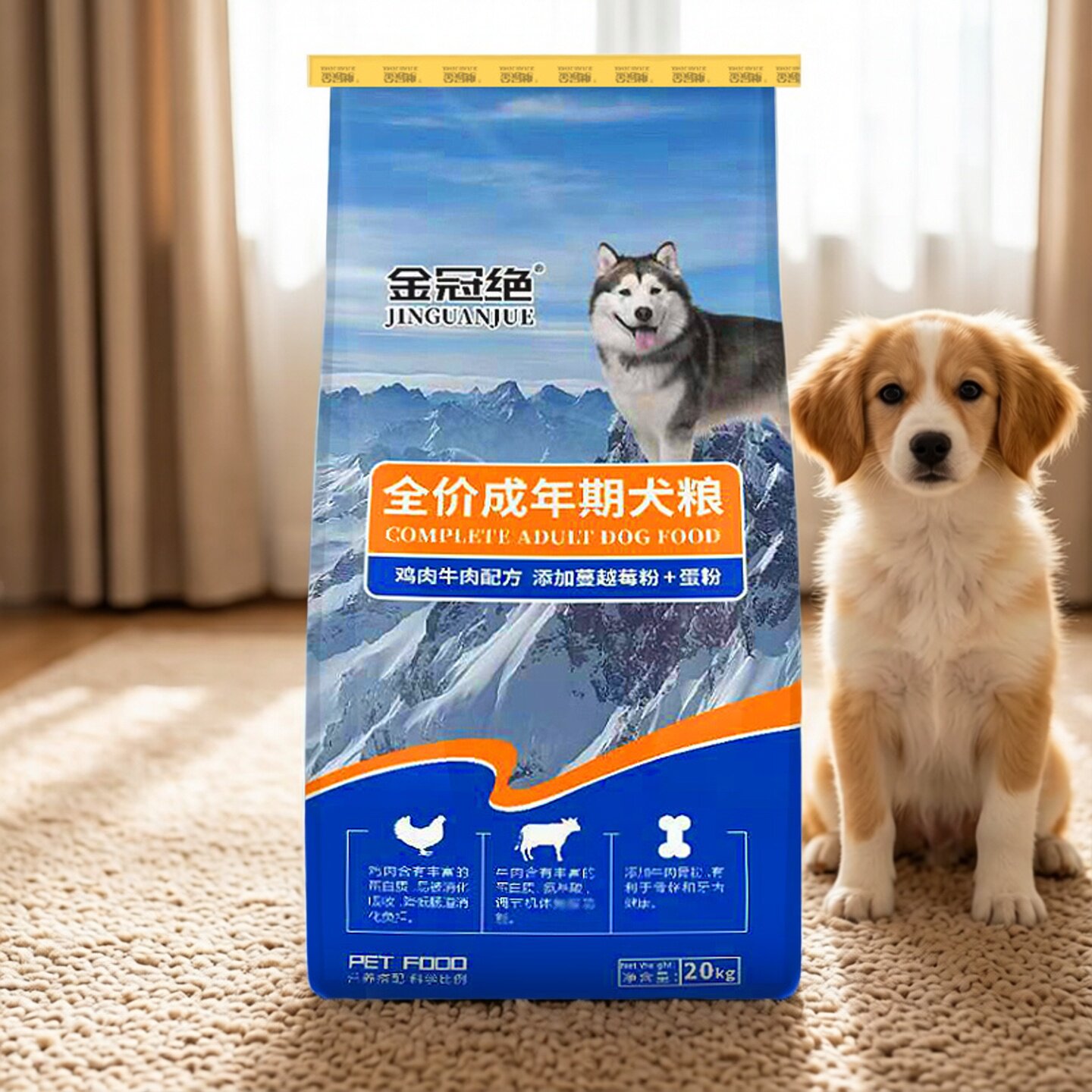 多种狗粮链接 皇品朗生金冠绝狗粮20kg成幼犬粮图片
