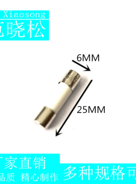 0.1A 6X25陶瓷保险丝管R057 RO57 6*25mm 250V BS1362熔断器100个