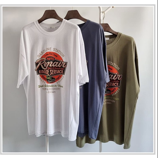 大码 圆领宽松纯棉字母短袖 女装 新款 T恤特8 2026靓丽早春装 韩国代购