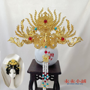 复古装汉服唐明制宋正凤凰发冠凤钗仿掐丝中式婚礼新娘配饰包邮
