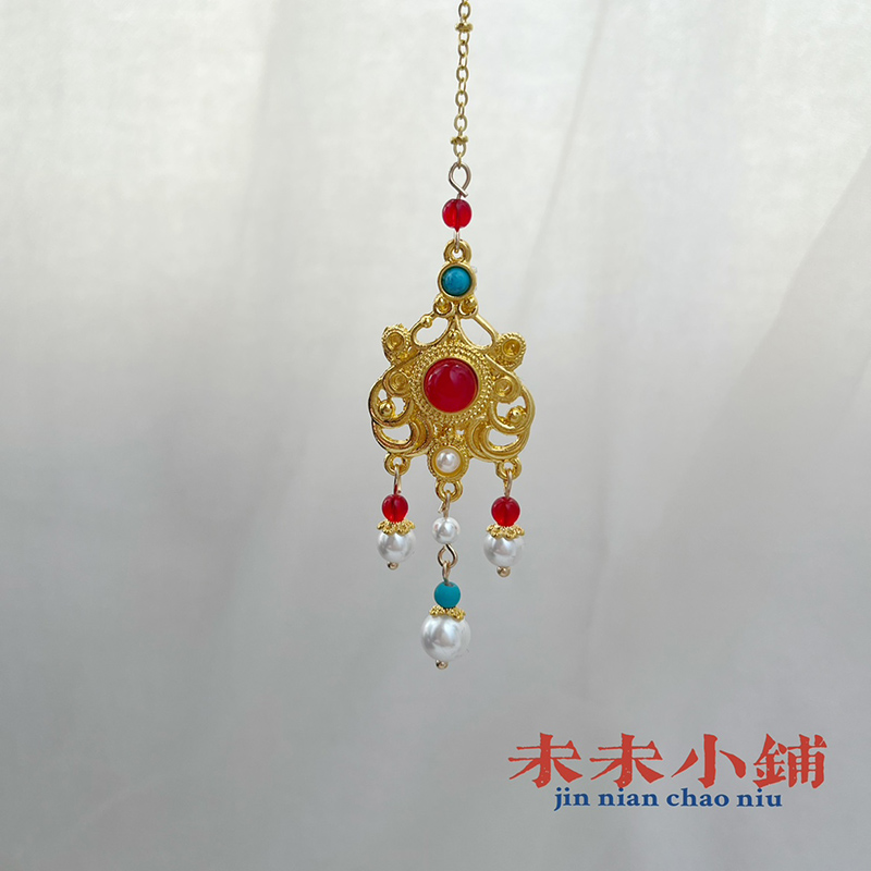 复古装汉服唐制敦煌风神仙飞天头饰额饰眉心坠